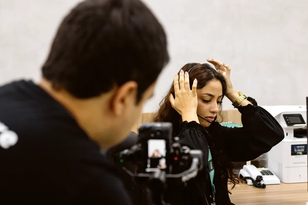 Produção de conteúdo audiovisual realizada pela equipe Integre